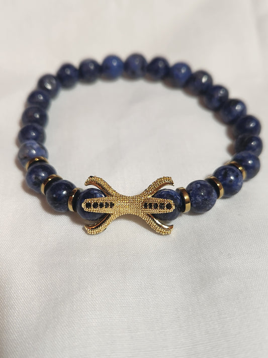 The "Dragon's Grasp" Lapis Lazuli Men's Statement Bracelet