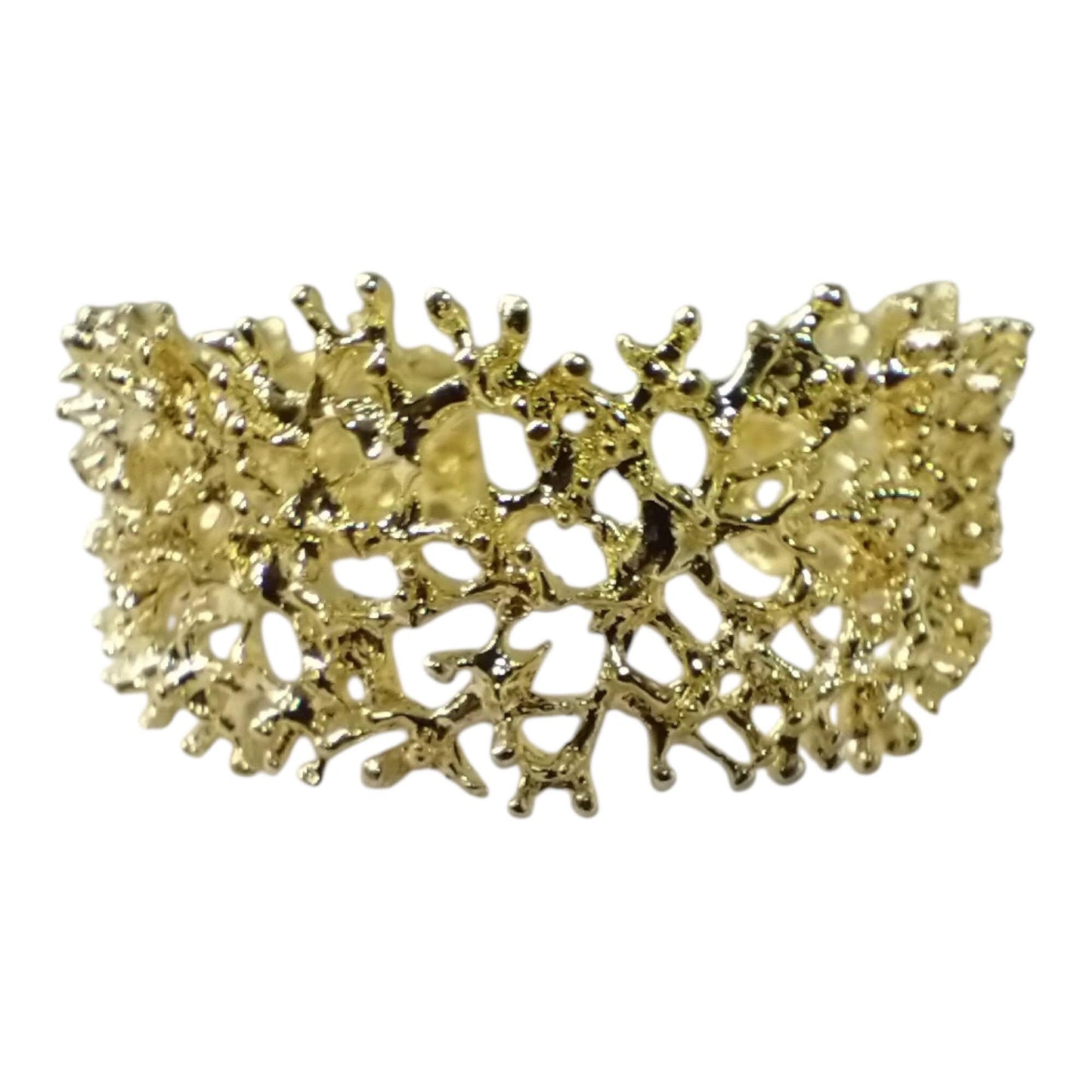 24K Gold-Plated Filigree Bracelet - white backround