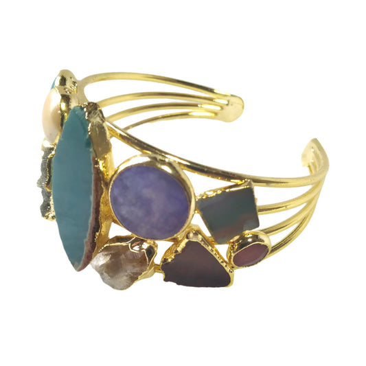 Elegant Agate Stone Bracelet & Ring Set
