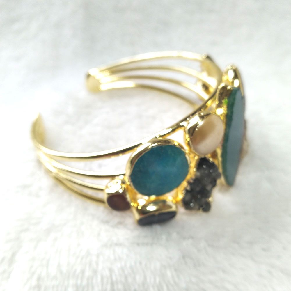 Elegant Agate Stone Bracelet & Ring Set other side