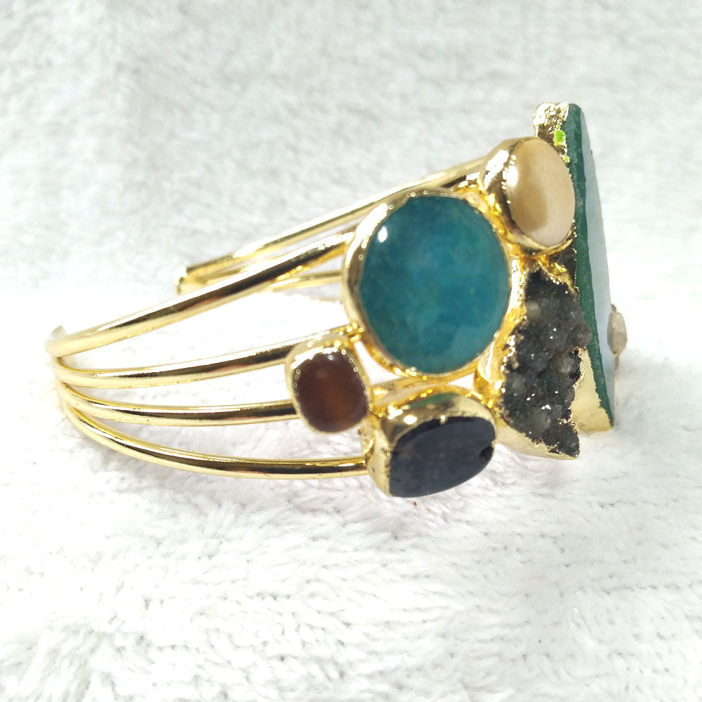Elegant Agate Stone Bracelet & Ring Set zoom in