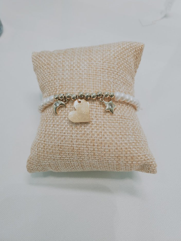 Moon, Heart and Star Bracelet