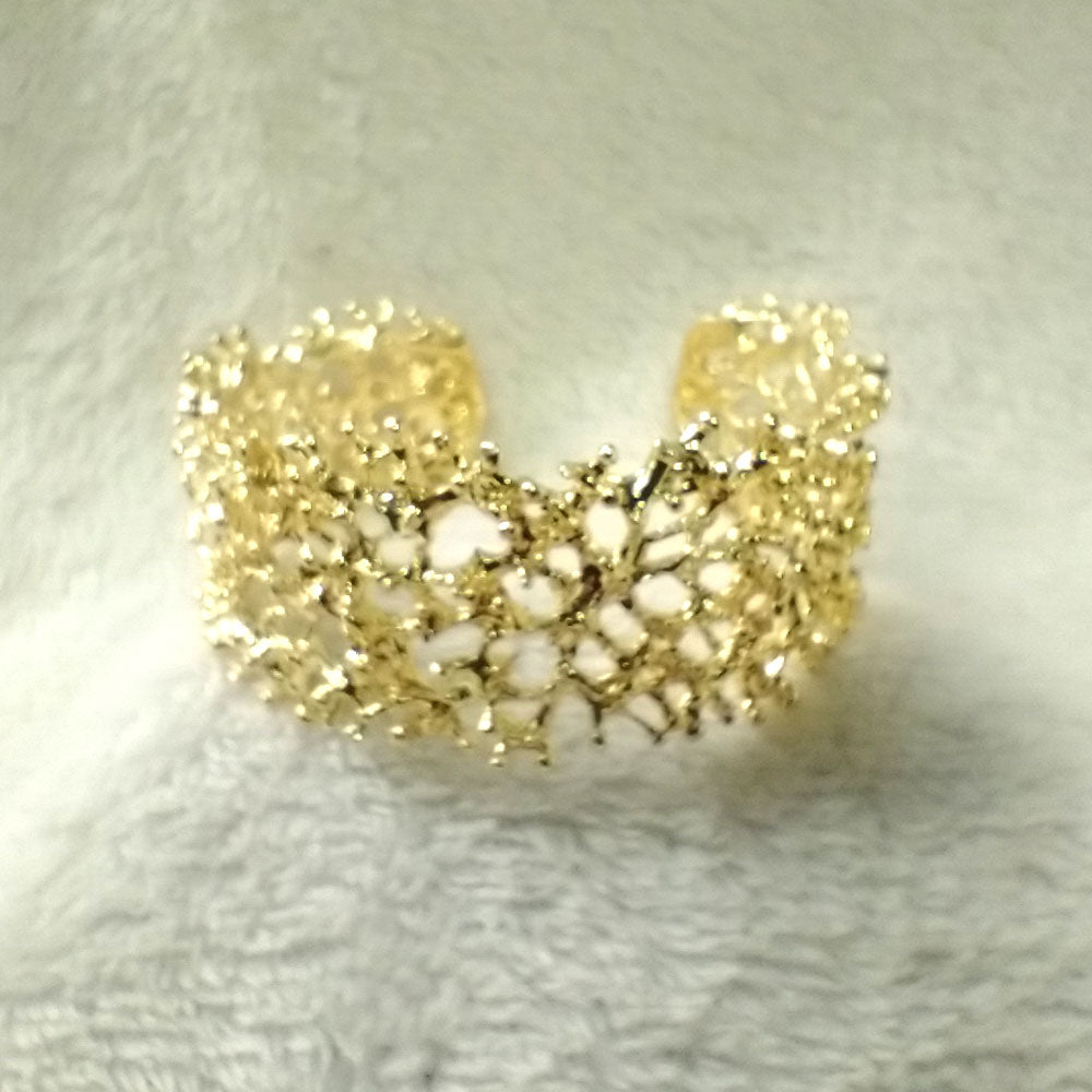 24K Gold-Plated Filigree Bracelet front