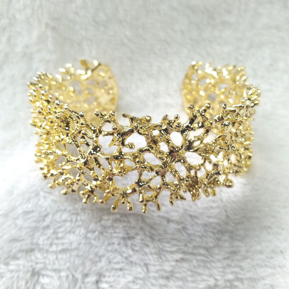 24K Gold-Plated Filigree Bracelet front detail