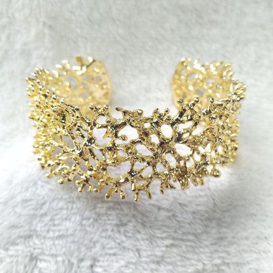 24K Gold-Plated Filigree Bracelet front detail
