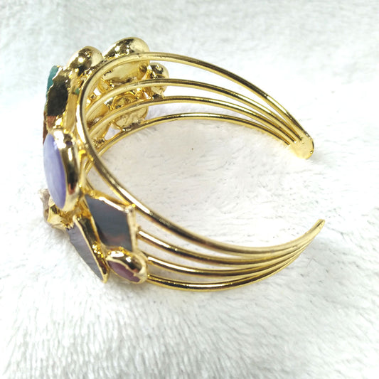 Elegant Agate Stone Bracelet & Ring Set side