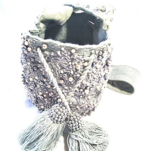 Unique Handcrafted Silver Wayuu Bag