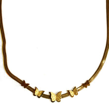 Load image into Gallery viewer, Golden Stainless Steel Butterflies Necklace
