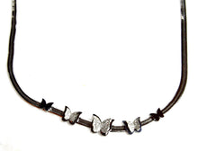 Load image into Gallery viewer, Silver Stainless Steel Butterflies Necklace - Butterflies Detail
