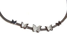 Load image into Gallery viewer, Silver Stainless Steel Butterflies Necklace
