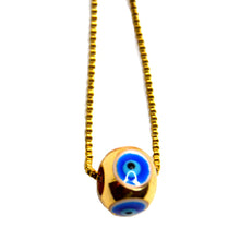 Load image into Gallery viewer, 18k Gold-Filled Devil Eye Ball Pendant Necklace - Light Blue
