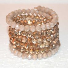 Load image into Gallery viewer, Cream Starlight Gold Czech Crystal Bracelet
