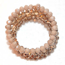 Load image into Gallery viewer, Cream Starlight Gold Czech Crystal Bracelet
