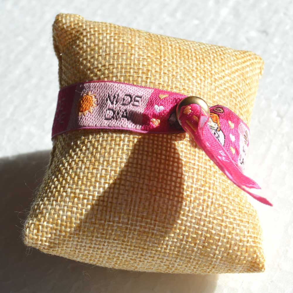 Caricature Angel de la Guarda Prayer Bracelet with Gold Filled Accent Medal