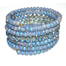Load image into Gallery viewer, Capri Blue and Opal Blue Crystal Bracelet

