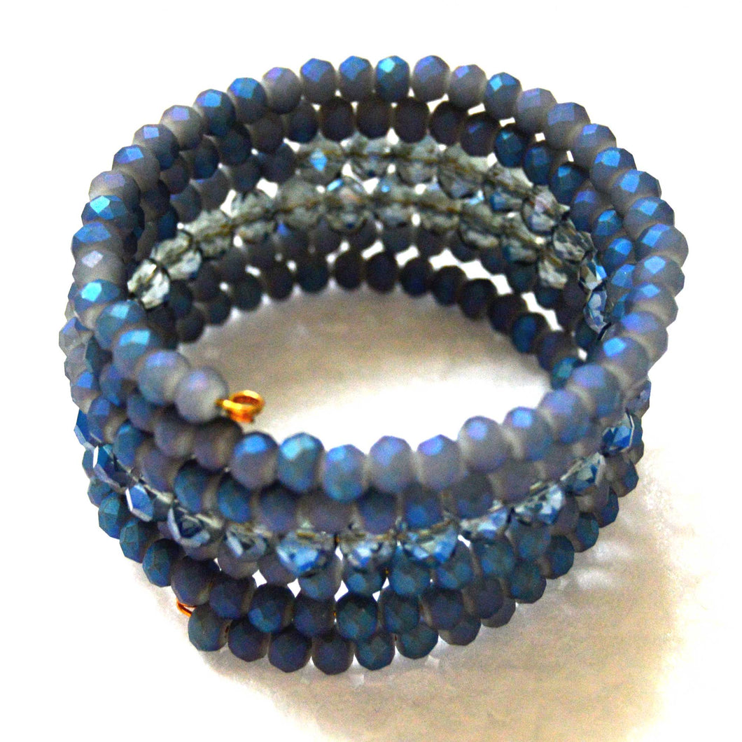 Capri Blue and Opal Blue Crystal Bracelet