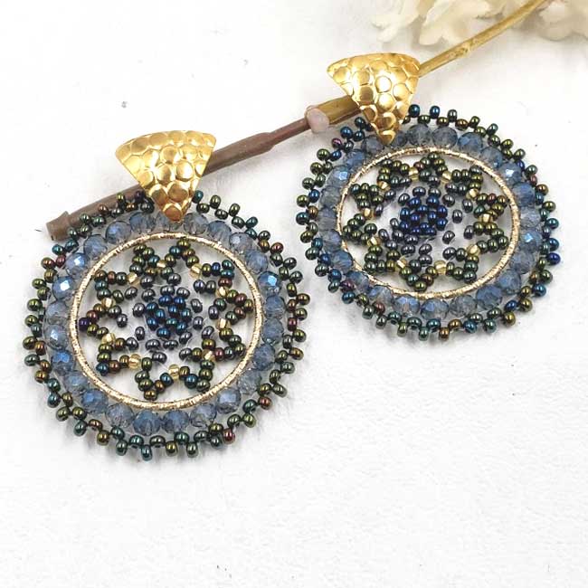  Handmade Light Earrings in Soft Blue