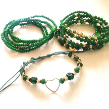Load image into Gallery viewer, Emerald Green Czech Crystal Bracelets Set
