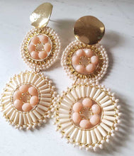 Load image into Gallery viewer, Boho Chic Handwoven Earrings in beige
