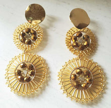 Load image into Gallery viewer, Boho Chic Handwoven Earrings in Gold
