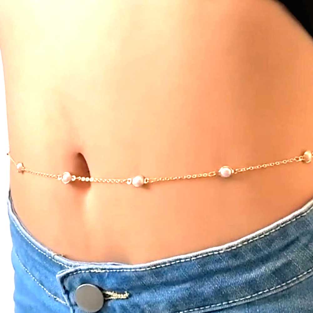 Pearl Belly Chain and Wrap Around Bracelet