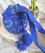 Load image into Gallery viewer, Hand Embroider Wayuu Bag in Royal Blue - Small size

